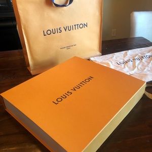 Authentic Louis Vuitton Box, shopping bag , dust cover, ribbon, little tag